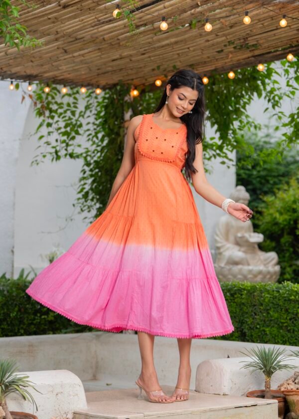 Mulcotton with Gathers Straps Dress